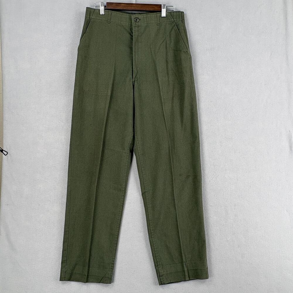 Vintage OG-507 Pants Mens 32x30 Green Military Utility J.H. Rutter Rex Workwear